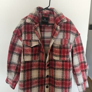 Red Plaid Women's Blazer by